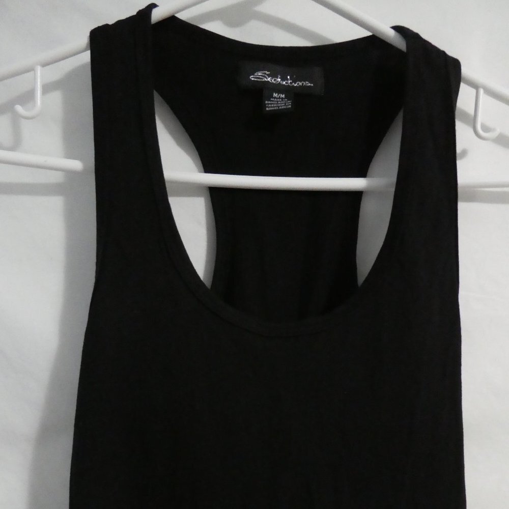SEDUCTIONS, medium, sleeveless black slip on dress